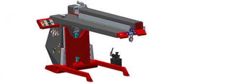 SUPERFINE base with hydraulic lift for maximal product diameter 1500mm